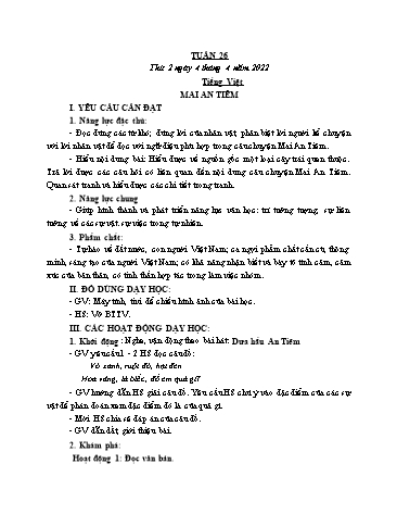 Kế hoạch bài dạy các môn Lớp 2 - Tuần 26 - Năm học 2021-2022 - Cao Thị Kim Nga