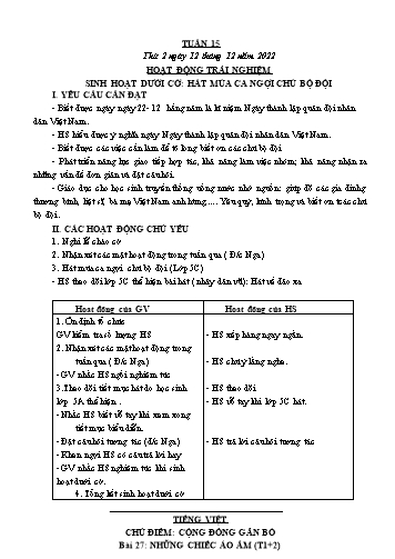 Kế hoạch bài dạy các môn Lớp 3 - Tuần 15 - Năm học 2022-2023 - Cao Thị Kim Nga