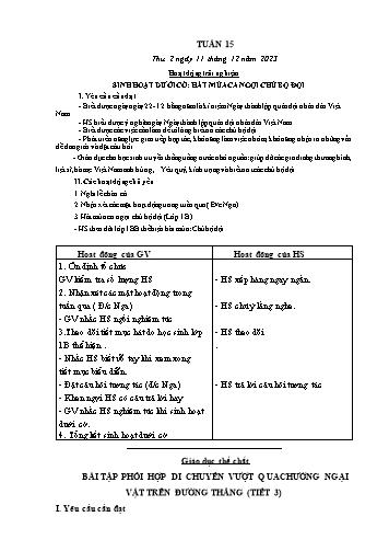 Kế hoạch bài dạy các môn Lớp 3 - Tuần 15 - Năm học 2023-2024 - Trương Thị Thơm
