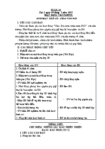 Kế hoạch bài dạy các môn Lớp 3 - Tuần 19 - Năm học 2022-2023 - Cao Thị Kim Nga