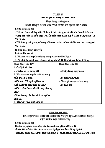 Kế hoạch bài dạy các môn Lớp 3 - Tuần 20 - Năm học 2023-2024 - Trương Thị Thơm
