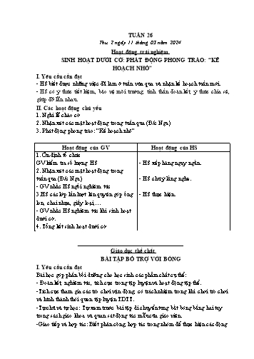 Kế hoạch bài dạy các môn Lớp 3 - Tuần 26 - Năm học 2023-2024 - Trương Thị Thơm
