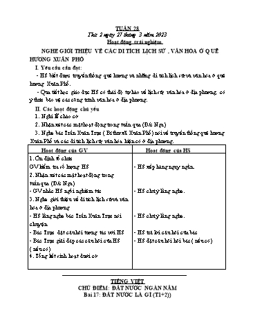 Kế hoạch bài dạy các môn Lớp 3 - Tuần 28 - Năm học 2022-2023 - Cao Thị Kim Nga