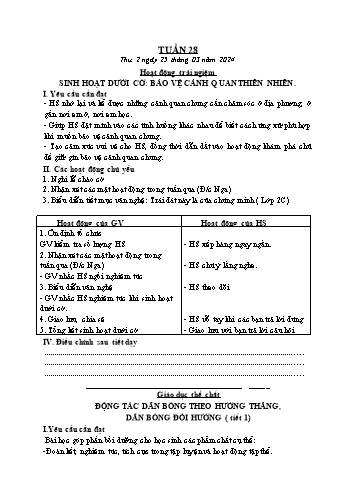Kế hoạch bài dạy các môn Lớp 3 - Tuần 28 - Năm học 2023-2024 - Trương Thị Thơm