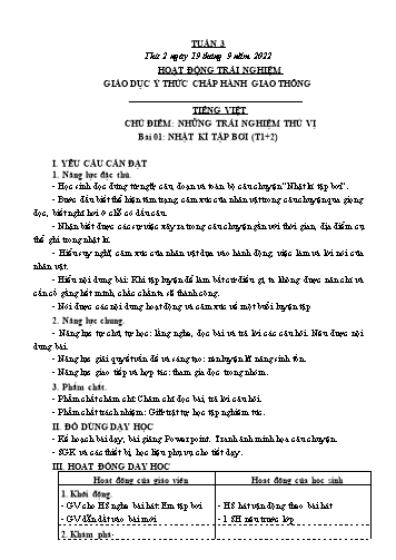 Kế hoạch bài dạy các môn Lớp 3 - Tuần 3 - Năm học 2022-2023 - Cao Thị Kim Nga