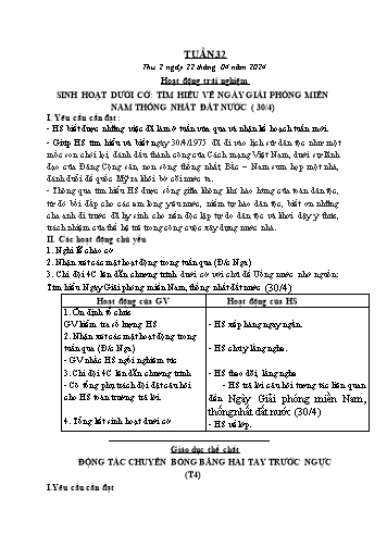Kế hoạch bài dạy các môn Lớp 3 - Tuần 32 - Năm học 2023-2024 - Trương Thị Thơm