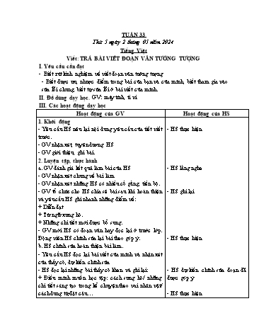 Kế hoạch bài dạy các môn Lớp 3 - Tuần 33 - Năm học 2023-2024 - Cao Thị Kim Nga