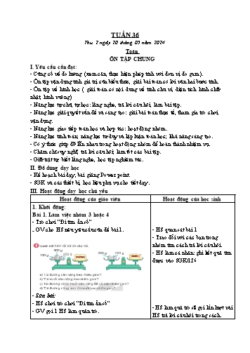 Kế hoạch bài dạy các môn Lớp 3 - Tuần 36 - Năm học 2023-2024 - Trương Thị Thơm