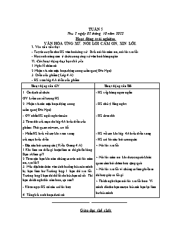 Kế hoạch bài dạy các môn Lớp 3 - Tuần 5 - Năm học 2023-2024 - Trương Thị Thơm
