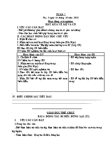 Kế hoạch bài dạy các môn Lớp 3 - Tuần 7 - Năm học 2023-2024 - Trương Thị Thơm