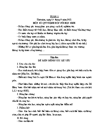 Kế hoạch bài dạy các môn Lớp 4 - Tuần 1 - Năm học 2021-2022 - Nguyễn Thị Hòa