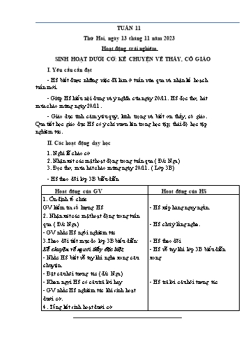 Kế hoạch bài dạy các môn Lớp 4 - Tuần 11 - Năm học 2023-2024 - Cao Thị Kim Nga