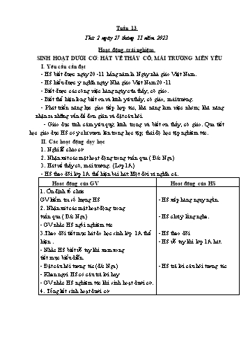 Kế hoạch bài dạy các môn Lớp 4 - Tuần 13 - Năm học 2023-2024 - Cao Thị Kim Nga