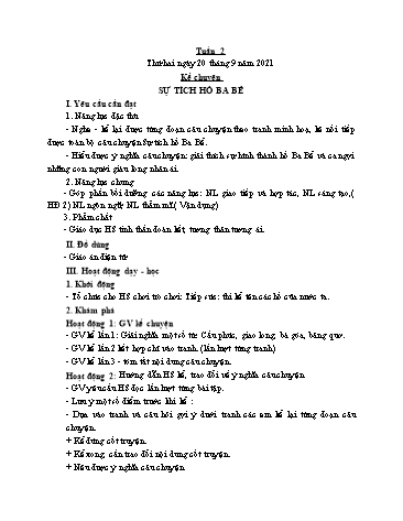 Kế hoạch bài dạy các môn Lớp 4 - Tuần 2 - Năm học 2021-2022 - Nguyễn Thị Hòa