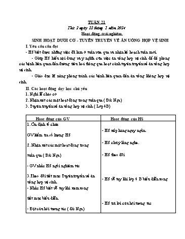 Kế hoạch bài dạy các môn Lớp 4 - Tuần 21 - Năm học 2023-2024 - Cao Thị Kim Nga