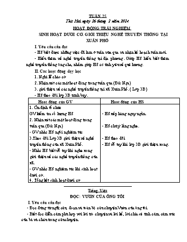 Kế hoạch bài dạy các môn Lớp 4 - Tuần 25 - Năm học 2023-2024 - Cao Thị Kim Nga