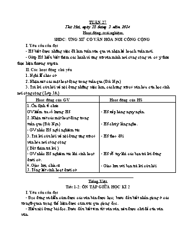 Kế hoạch bài dạy các môn Lớp 4 - Tuần 27 - Năm học 2023-2024 - Cao Thị Kim Nga