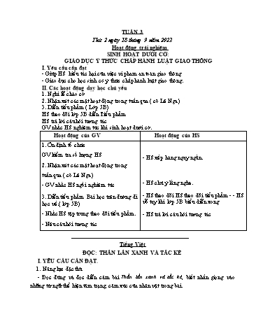 Kế hoạch bài dạy các môn Lớp 4 - Tuần 3 - Năm học 2023-2024 - Cao Thị Kim Nga