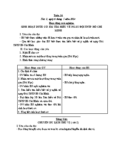 Kế hoạch bài dạy các môn Lớp 4 - Tuần 34 - Năm học 2023-2024 - Cao Thị Kim Nga