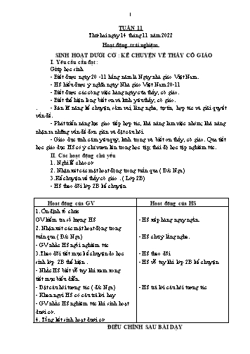 Kế hoạch bài dạy các môn Lớp 5 - Tuần 11 - Năm học 2022-2023 - Nguyễn Thị Hòa