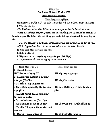 Kế hoạch bài dạy các môn Lớp 5 - Tuần 19 - Năm học 2024-2025 - Trần Thị Tú Uyên