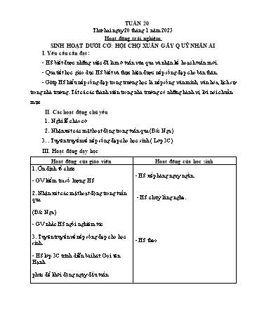Kế hoạch bài dạy các môn Lớp 5 - Tuần 20 - Năm học 2024-2025 - Nguyễn Thị Hòa