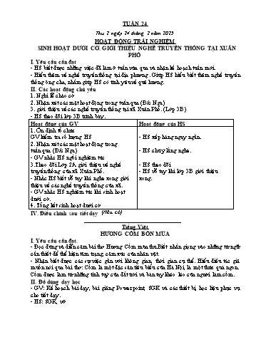 Kế hoạch bài dạy các môn Lớp 5 - Tuần 24 - Năm học 2024-2025 - Trương Thị Thơm