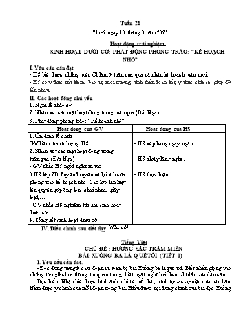Kế hoạch bài dạy các môn Lớp 5 - Tuần 26 - Năm học 2024-2025 - Trần Thị Tú Uyên