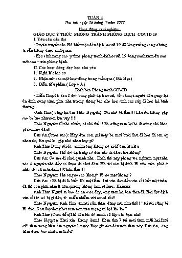 Kế hoạch bài dạy các môn Lớp 5 - Tuần 4 - Năm học 2022-2023 - Nguyễn Thị Hòa