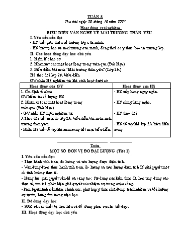 Kế hoạch bài dạy các môn Lớp 5 - Tuần 8 - Năm học 2024-2025 - Trương Thị Thơm