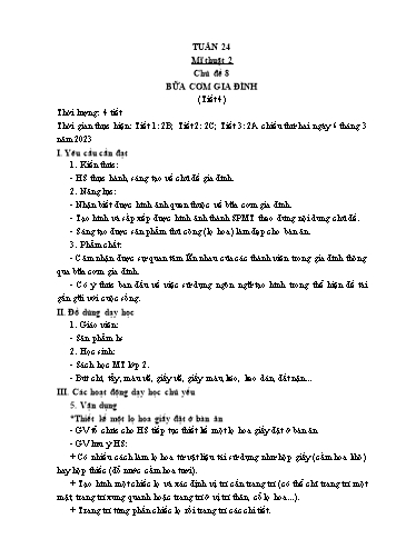 Kế hoạch bài dạy Mĩ thuật & Công nghệ Khối Tiểu học - Tuần 25 - Đặng Hoài Thương