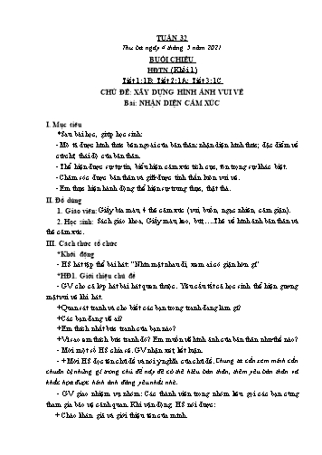 Kế hoạch bài dạy Mĩ thuật & Công nghệ Khối Tiểu học - Tuần 32 - Năm học 2020-2021 - Đặng Hoài Thương